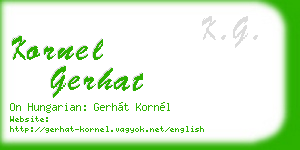 kornel gerhat business card