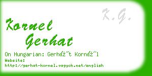 kornel gerhat business card
